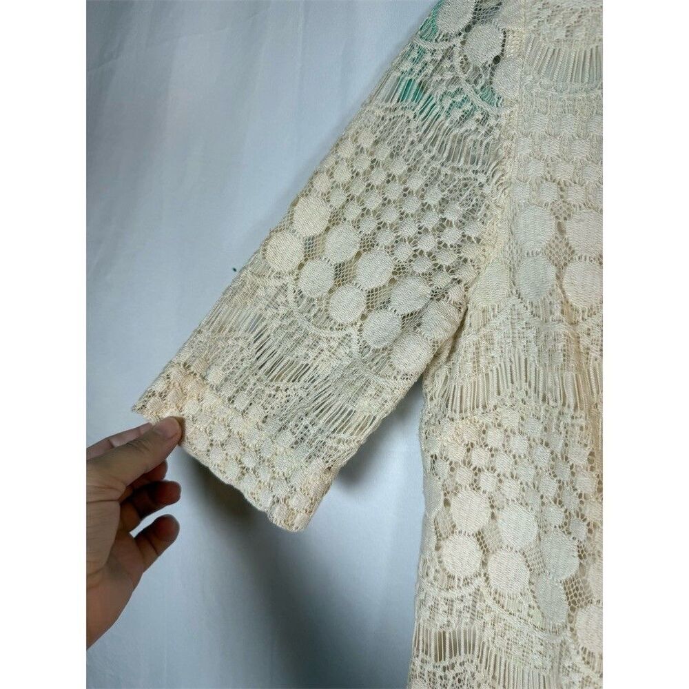 Jessica Howard Dress Womens Size 6 Ivory Lace Shift Sheath Knee Length - Picture 5 of 13